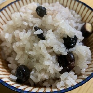 黒豆煮で☆黒豆ご飯